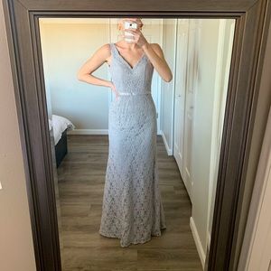 Gray all lace dress